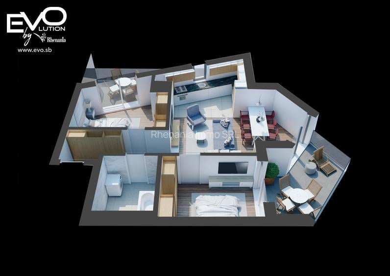 APARTAMENT 3 CAMERE | LIVING 32 MP | SHOPPING CITY SIBIU | Evolution Apartments - 8