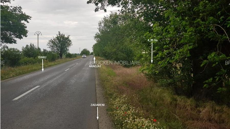 TEREN CU POTENTIAL INDUSTRIAL | 4,35 HA | ARAD, ZADARENI - 5