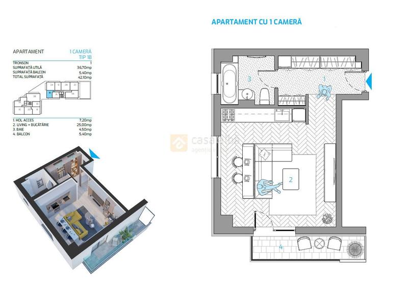 Nicolina - cele mai noi apartamente cu 1 camera - 8