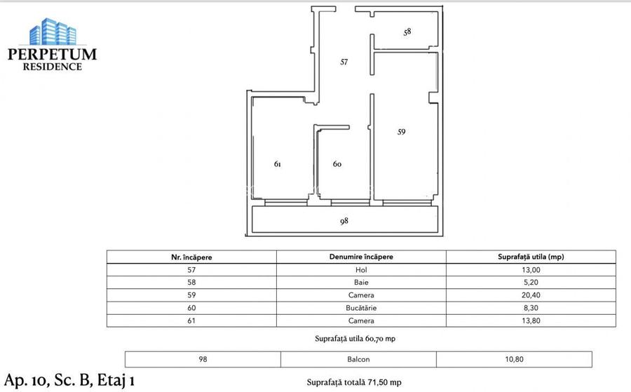 Tomis Nord - Vanzare apartament decomandat cu 2 camere,  bloc nou. - 4