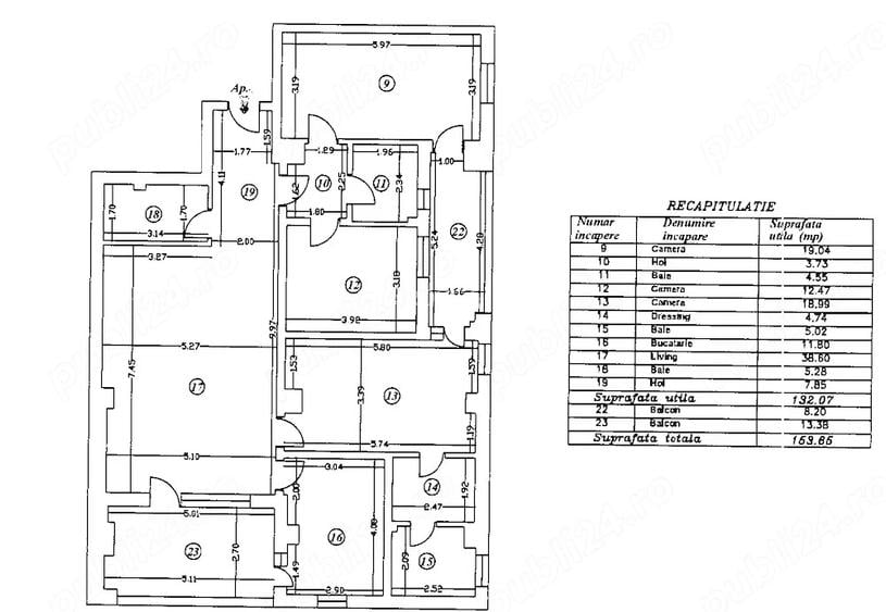 Apartament de 4 camere, 132 mp, centrala, 2 balcoane, Smaranda Braescu Residence - 8
