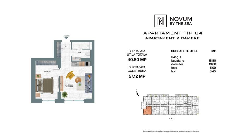 2 camere Olimp Novum by the Sea Residences - 2