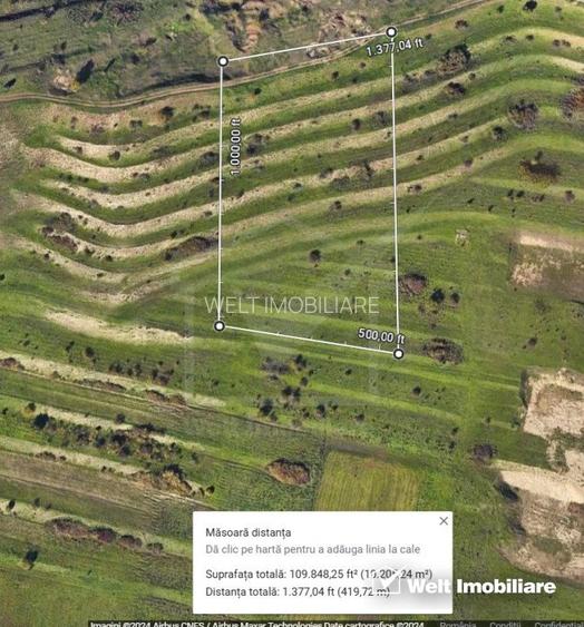 Teren zona Colonia Hodai, 10320 mp, Utr - TDA-L, terasat, acces auto - 4