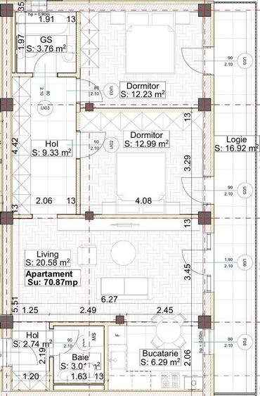 Proiect NOU. Etaj 1. Suprafata generoasa. 2 Bai. Terasa 17mp. - 2