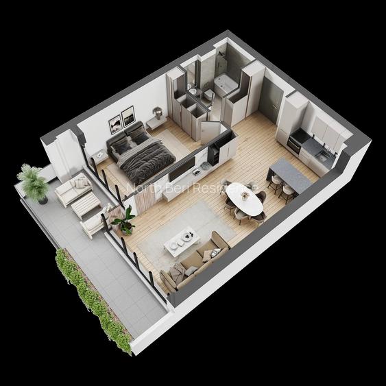 Apartament 2 camere de lux- terasă mare, Complex Rezidential NORTH BERI - 1