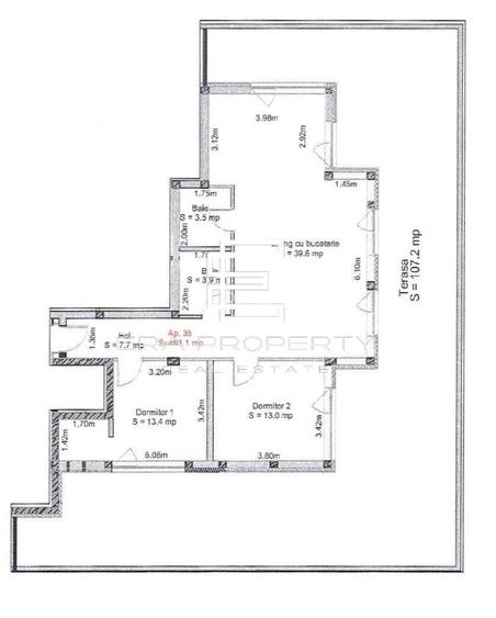 Penthouse 3 camere cu terasă panoramică – Sibiu, zona Turnișor - 1