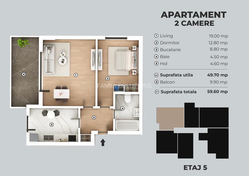 Metalurgiei Carrefour TVA 21% inclus - 2 camere 57mp - bloc nou 2025 - 6