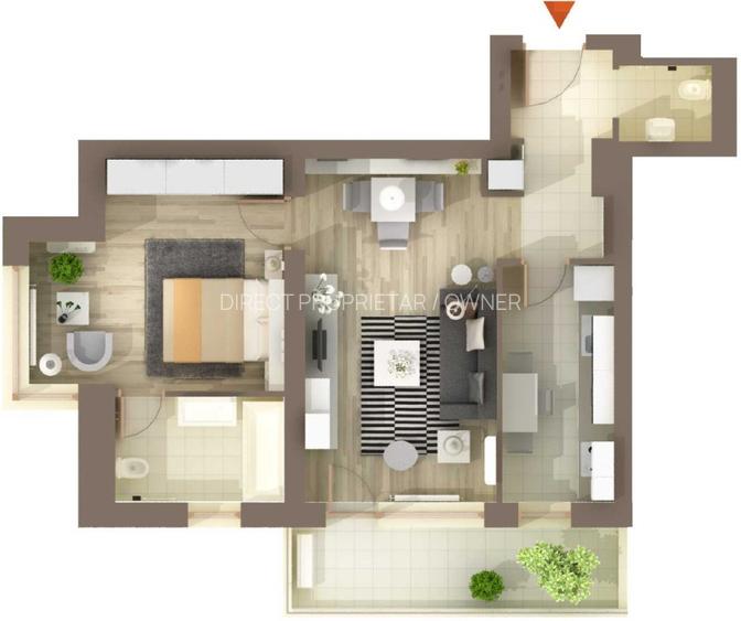 APARTAMENT 2 CAMERE MOBILATE IN BANEASA, PROPRIETAR - 7