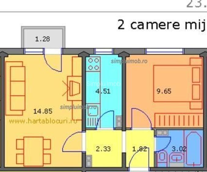 2 Camere Decomandat Renovat Piata Resita - 1