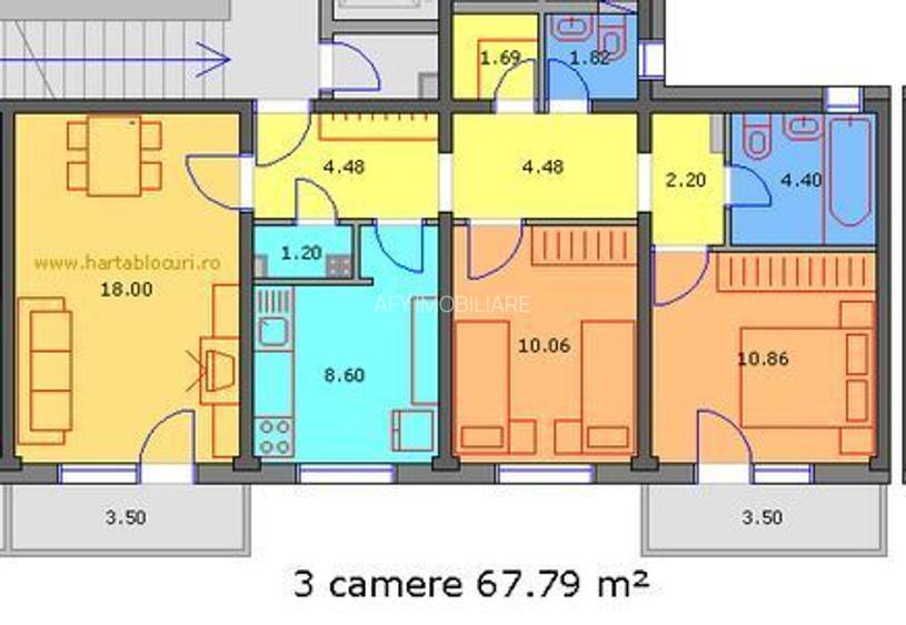 De Vanzare Apartament 3 Camere, Piata Rahova - Sebastian - 20