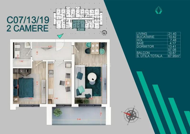 Apartament Izolat Fonic | 2 Camere Bucatarie Inchisa | Fara Comision - 3