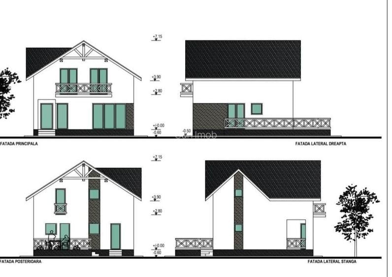 Casa noua, P+M, 4 camere, terasa, teren 550 m2, central, Cornu - 5