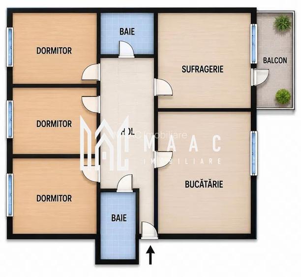 Apartament 4 Camere I Decomandat I Etaj 2 I Vasile Aaron - 8