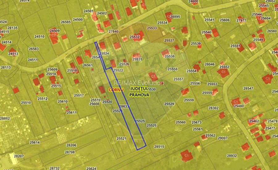 COMISION 0% | Teren 2,432mp | Cornu de Jos (Cornu)  Strada Florilor - 8