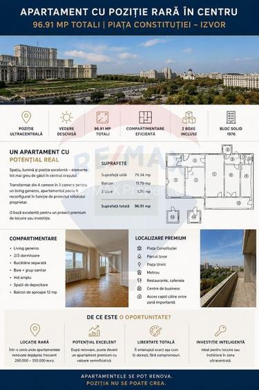 Apartament de vânzare 3 - 4 camere Zona P-ta Unirii Constitutiei Izvor - 3