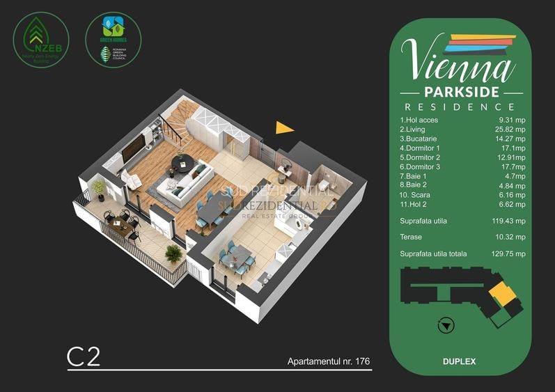 Apartament modern si spatios - 4 camere, duplex, Parc Tudor Arghezi - 1