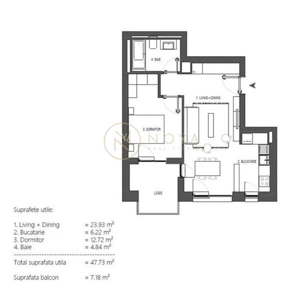 Avalon Pipera vanzare 2 camere cu parcare premium - 14