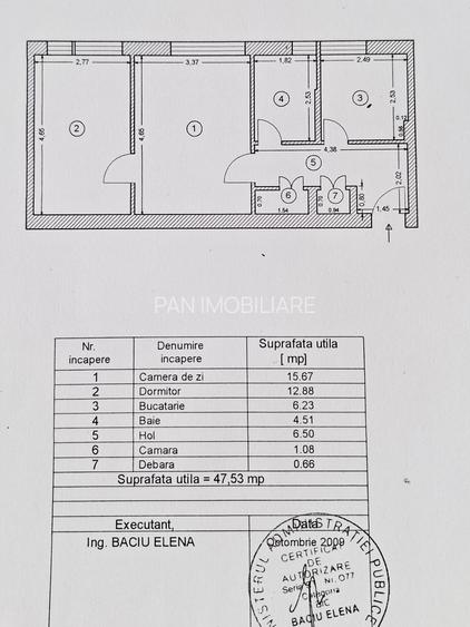 COMISION 0% - Ultracentral - apartament 2 camere etaj 1 - 1