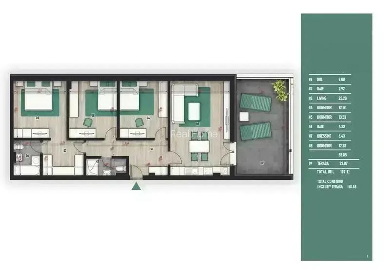 4 camere | 9 min metrou | terasa | mutare rapida - 4