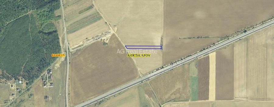 Teren Intravilan Branesti 4500mp Acces Asfalt si A2-deschidere 22ml - 2