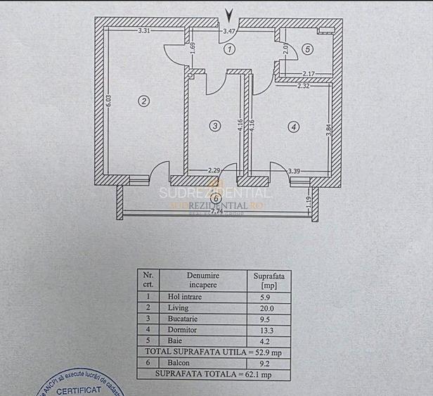 Apartament 2 camere, Imobil 2023, Etaj 5/11, gata de mutare, metrou - 1