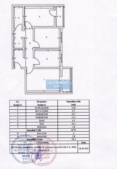 Apartament 3 camere de vânzare – Tineretului - 1