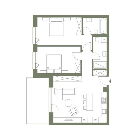 Apartament 3 camere finisat, 73 mp, parcare, cladire nZEB, zona Garii - 5