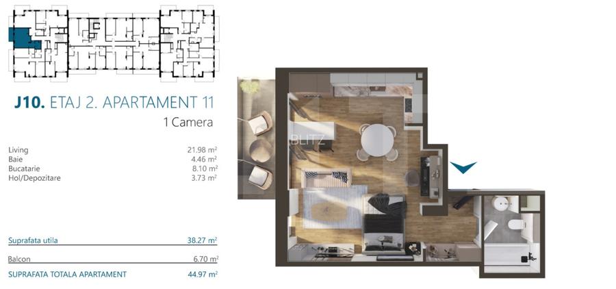 Revanzare,Apartament o camera, 39 mp, etaj 1, Bloc premium, Zona Elite - 4
