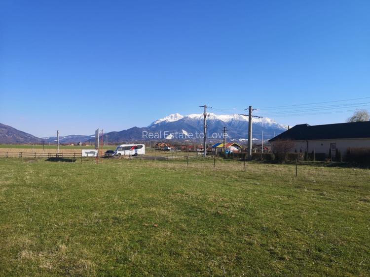 Teren plat P +4 Bran, panoramic munti, DN73, toate utilitatile - 4