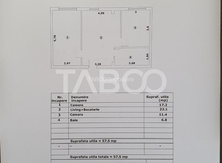 Apartament 3 camere 57 mp utili constructie noua 2025 - 2