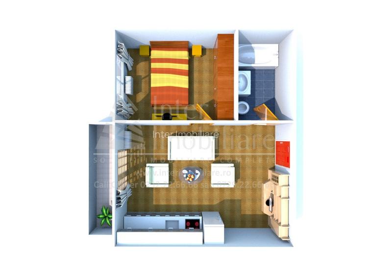 Apartament nou 43 mp, 2 camere, open-space, de vanzare, Profi Visan, Cod 159169 - 5