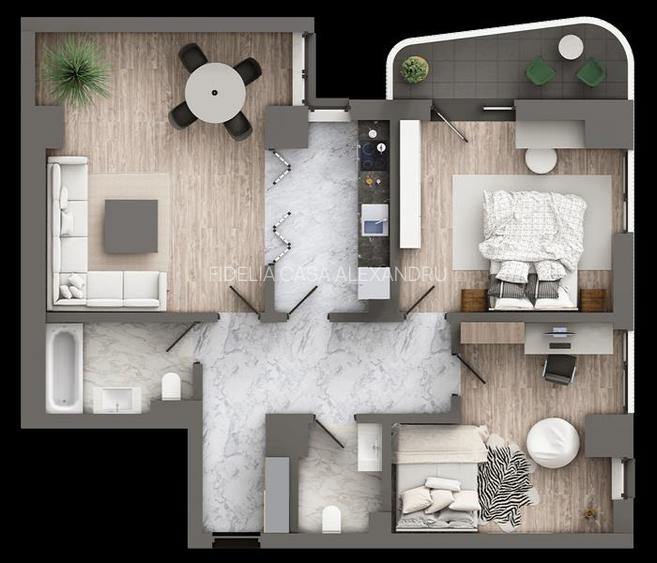 Apartament Nou 3 camere  de vanzare  Galata, - 3
