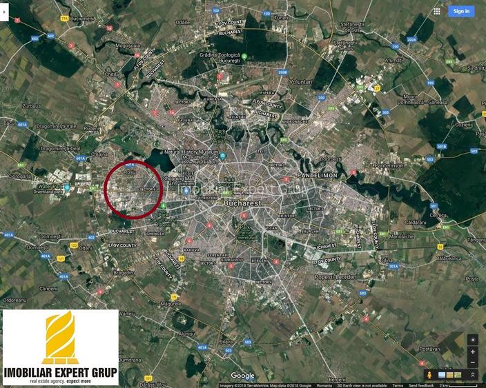 Militari I . Maniu stradal  814 mp desch 16 m ,utilitati. - 3