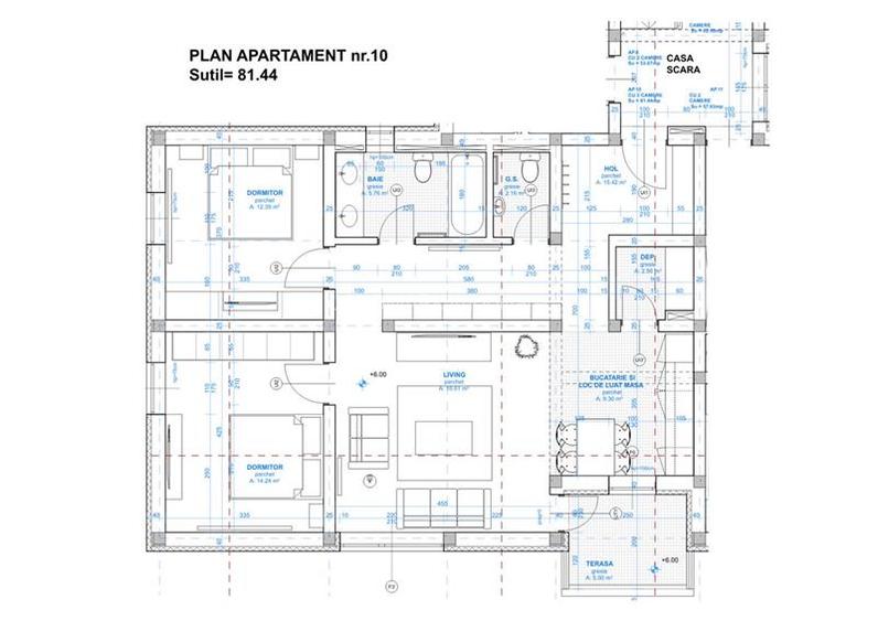 DE INCHIRIAT Apartament 3 camere, 2 bai, str P.Tutea Dumbravita - 9