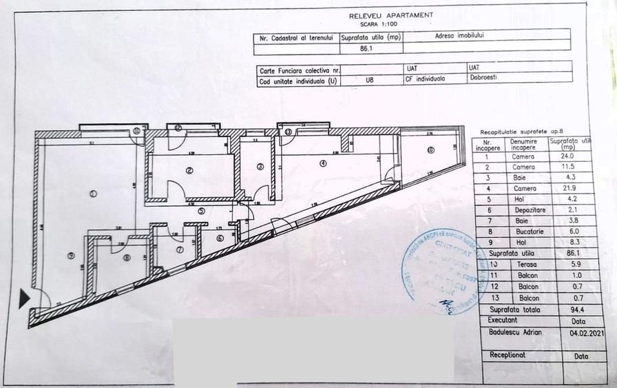 Apartament 3 camere Dobroesti / Str. Doinei, etaj 1, comision 0% - 10