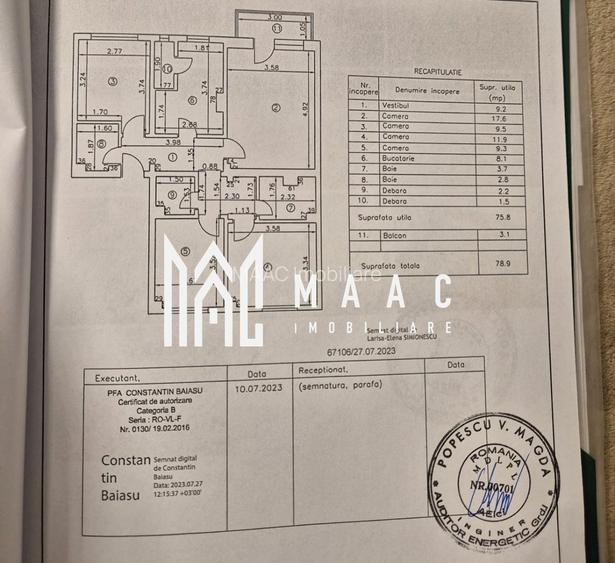 Apartament | 4 camere | Etaj 3| Piata Ostroveni - 9