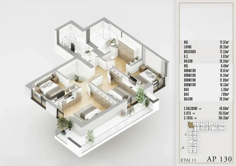 DUPLEX 5 Camere Upper Premium Izolatie Fonica Th. Pallady STB 8 Minute - 8