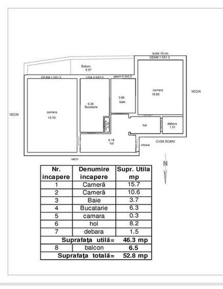 Apartament 2 camere decomandat zona Faget - 8