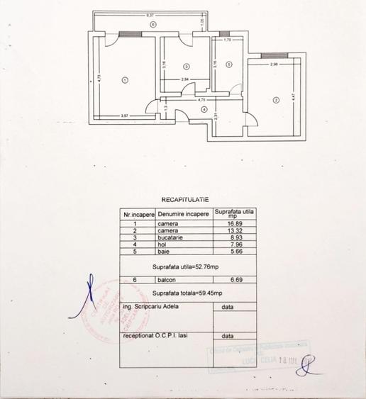 2 Camere 59mp D. Valea Lupului vizavi Moldova Mall / Loc parcare / Mobilat - 7