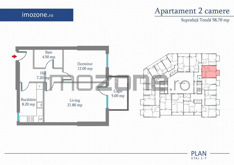 Militari-Pacii-Preciziei, 2 camere, Spatios, 58.7 mp, Bloc Nou, Ideal Investitie - 1