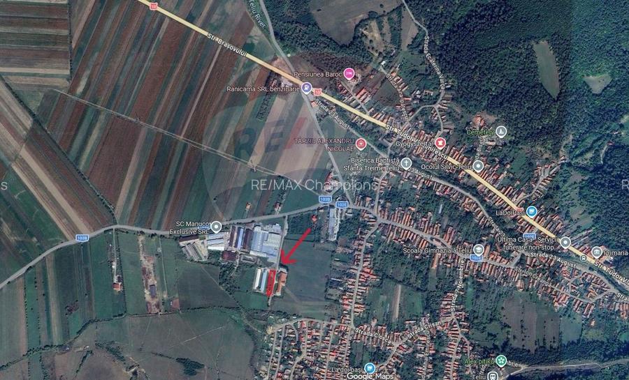 Teren intravilan 1.729 mp + hală parțial demolată | Teliu I Comision 0 - 7