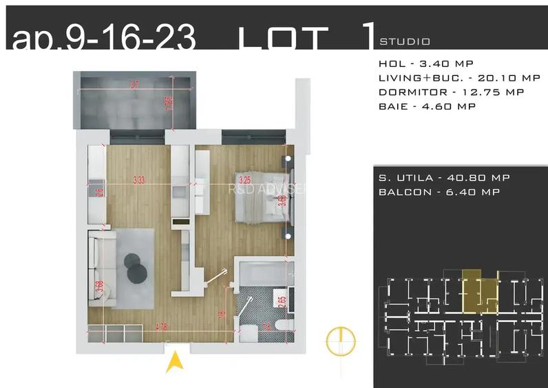 Apartament 2 camere – bloc nou cu lift, 3 etaje – Zona Theodor Pallady - 3