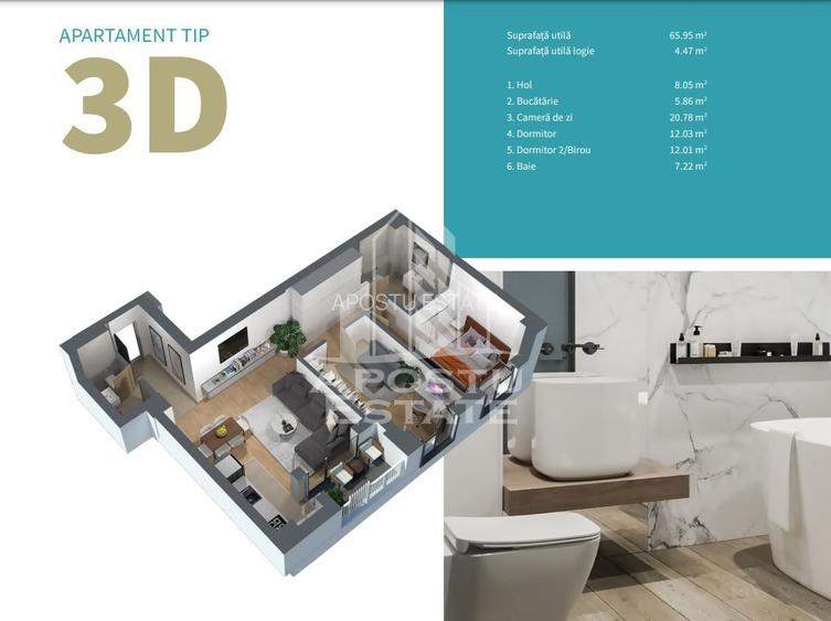 Apartament cu 3 camere, complex rezidential nou, zona Centrala - 2