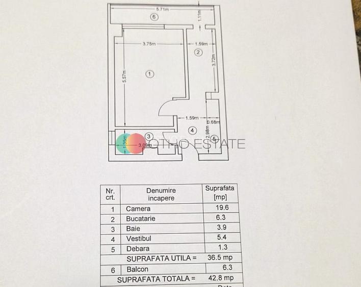 Garsoniera Spatioasa | Militari - Lujerului | Bloc 1986 | 43 Mp - 8