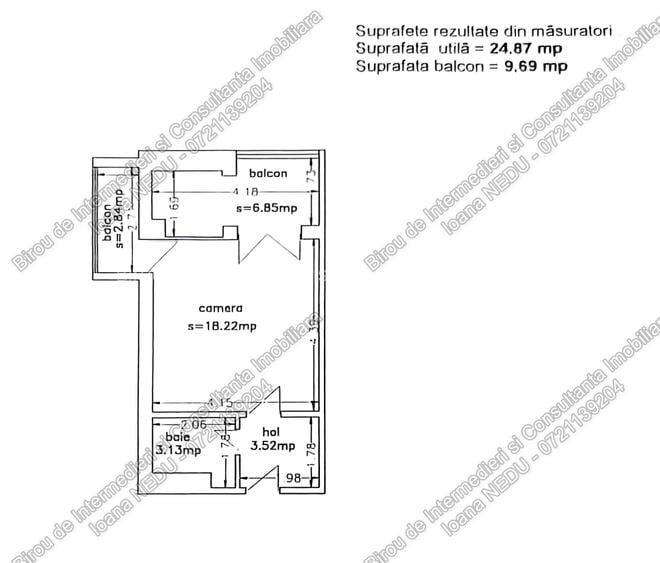 ⏩ Far Garsoniera Decoamandata 34,56m² Mobilata Utilata Renovata Total - 14