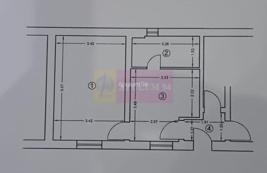 Casa 1 camera 33mp curte 50mp zona Metrou Tineretului COMISION 0 - 1
