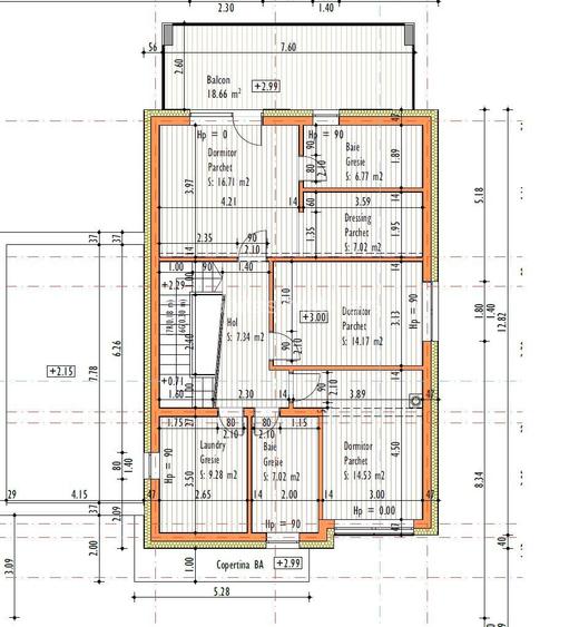 Casa individuala (semicolectiva) 172 mp utili, teren 765 mp Feleacu - 7