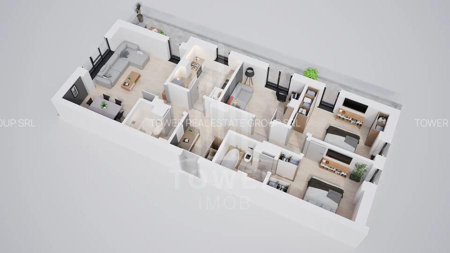 Apartament cu 4 camere, Rate la Dezvoltator pe 7 ani - 3