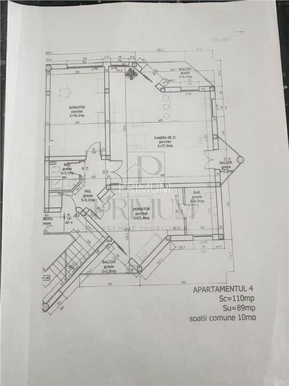 GHIRODA - ETAJ 1 - 3 CAM - 2 BAI - 1 LOC DE PARCARE - CENTRALA PROPRIE/AC - 3 BA - 9