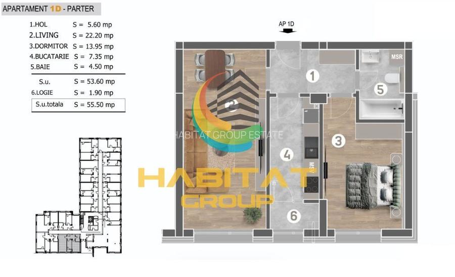 Apartament 2 Camere Finisaje Premium Zona Grand Arena 56Mp - 2